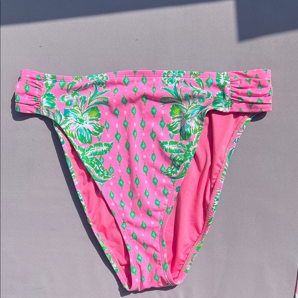 Lilly Pulitzer Other - Lilly Pulitzer Pink Bikini Bottom with Green Accents